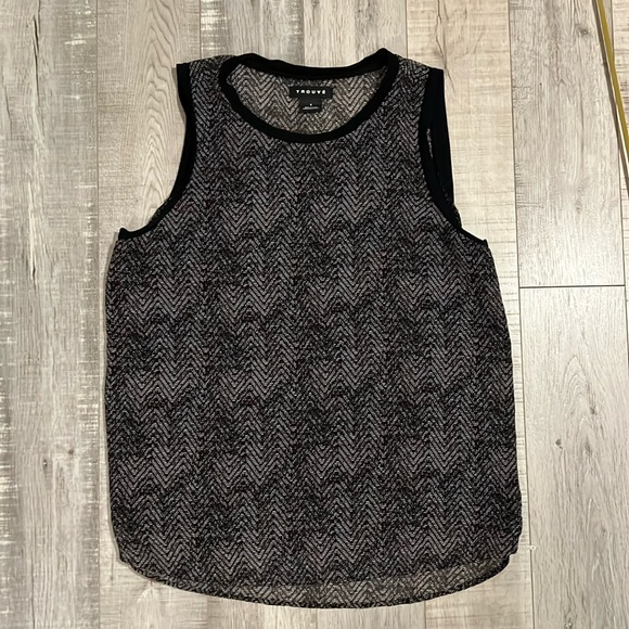 Trouve Patterned Tank Top - Picture 1 of 10
